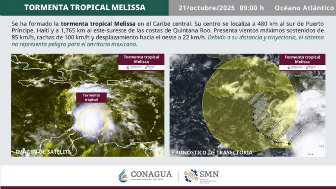 La tormenta tropical Melissa se forma en el Caribe y va rumbo Haití