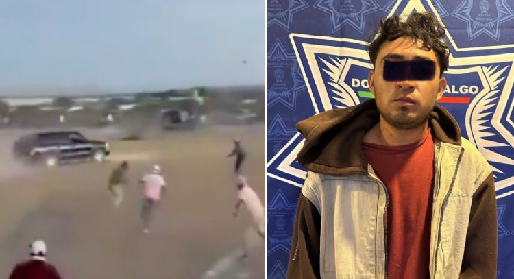 Camioneta irrumpe en campo de futbol y embiste a dos hombres en Guanajuato (Videos)