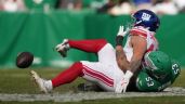 Foto ilustrativa de la nota titulada: Cam Skattebo, de los Giants, se someterá a cirugía tras dislocarse el tobillo derecho (Video)