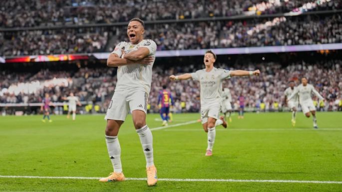 Mbappé y Bellingham anotaron en la victoria del Real Madrid 2-1 ante el Barcelona