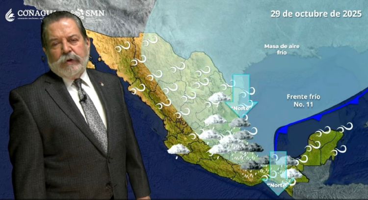 Avanza el frente frío 11 y azotará con heladas; lluvias fuertes el miércoles en estas entidades