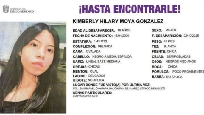 Desaparición de Kimberly Moya: dos detenidos y una línea de investigación sobre un grupo espiritista