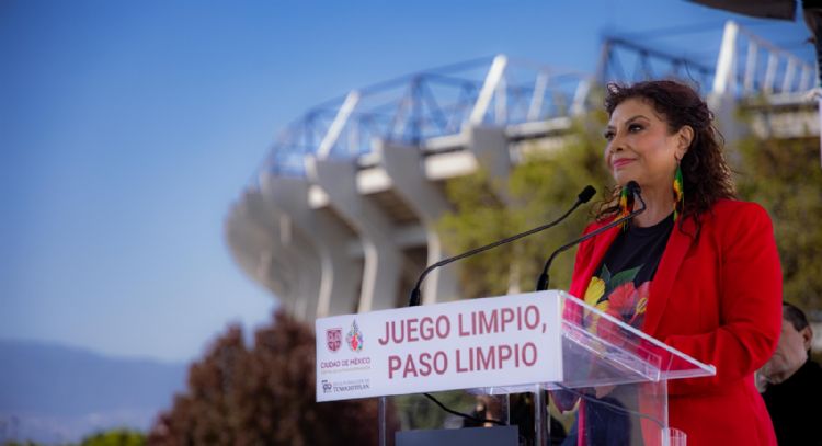 Brugada encabeza obras de rehabilitación en el Estadio Azteca por Mundial 2026