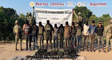 La Marina repele agresión y detiene a 13 sujetos en Navolato, Sinaloa