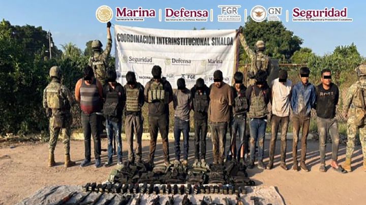 La Marina repele agresión y detiene a 13 sujetos en Navolato, Sinaloa