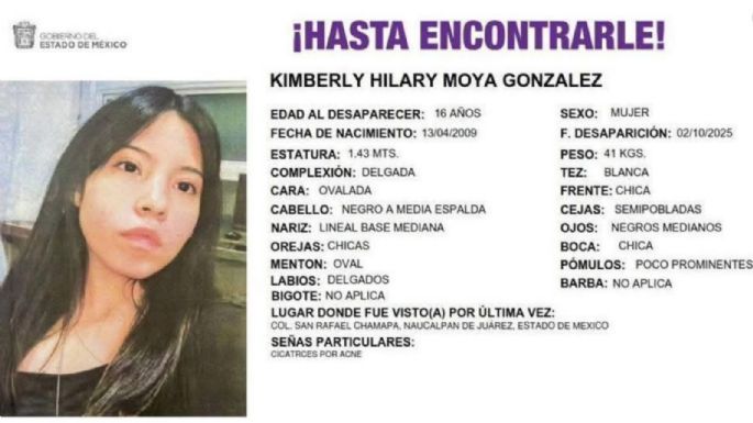 “Mi hija no se perdió, se la llevaron”: buscan a Kimberly, estudiante del CCH Naucalpan