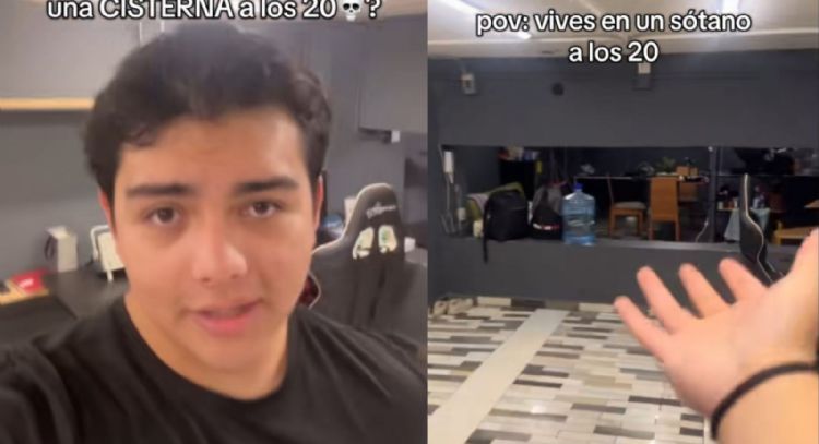 Universitario muestra cómo vive en una cisterna sin baño ni agua en CDMX por 5,500 pesos