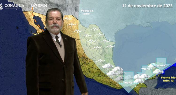 Congelará la masa de aire ártico del frente frío 13 a los siguientes estados el martes