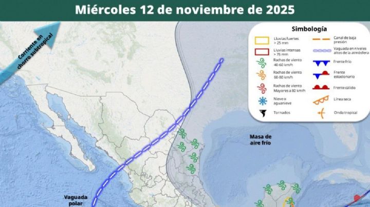 Persiste ambiente gélido: masa de aire frío afectará este miércoles a los siguientes estados
