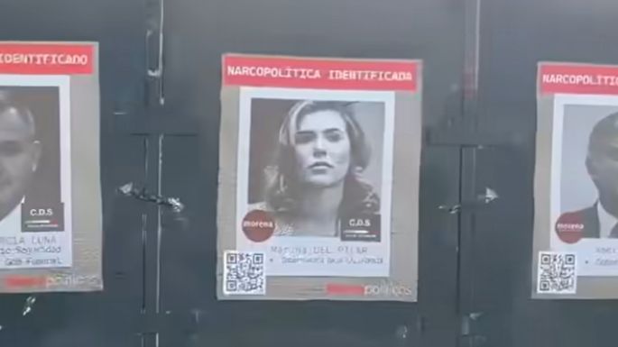 Colocan fotografía de Marina del Pilar en “muro del miedo” en Palacio Nacional de BC