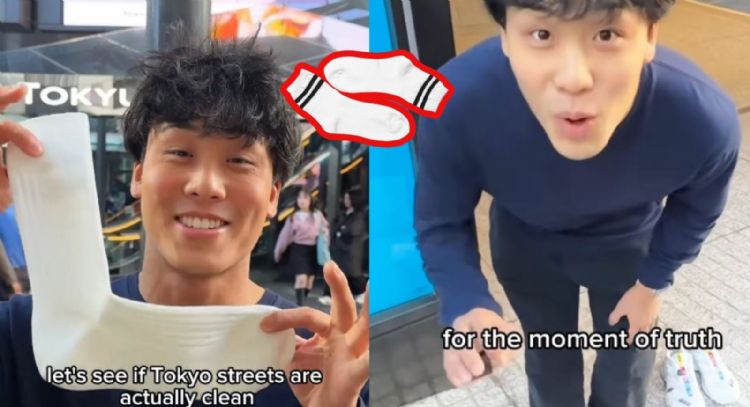 VIDEO: Influencer Jojo Sim camina en calcetines blancos por Tokio y muestra la limpieza de las calle