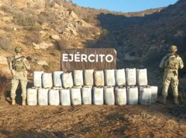 Encuentran bajo tierra 2 mil litros de precursores químicos en Ensenada, Baja California