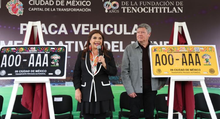 Presentan placas vehiculares conmemorativas de la Copa del Mundo 2026