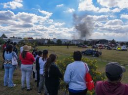 Sheinbaum informó que aeronave se desplomó en Toluca por posible falla técnica