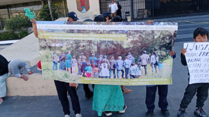 Familias desplazadas de Nueva Palestina exigen ayuda humanitaria al gobierno de Chiapas