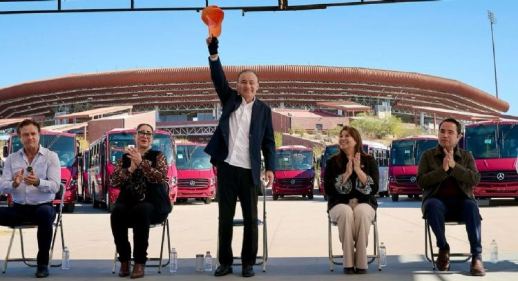 Gobernador Durazo entrega unidades para un transporte público seguro y moderno, sin aumento a tarifa