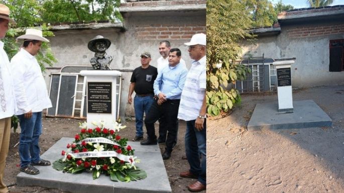 Derriban busto de Hipólito Mora, exlíder y fundador de las autodefensas; culpan a Los Viagras