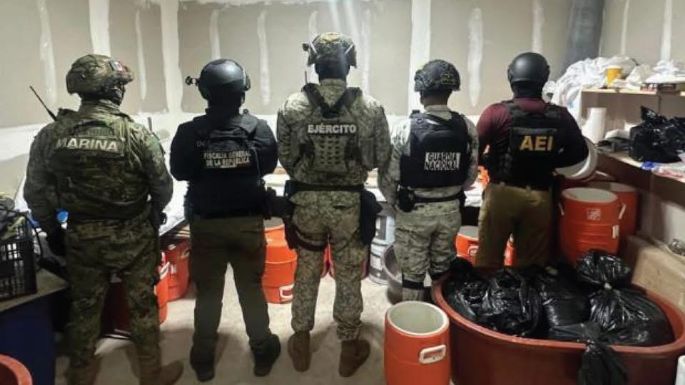 Desmantelan laboratorio de metanfetamina en zona residencial de Tijuana