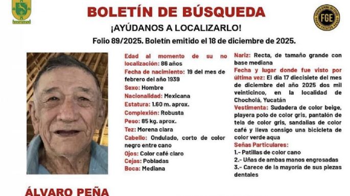 Un hombre de 86 años murió atropellado por el Tren Maya; estaba en calidad de desaparecido