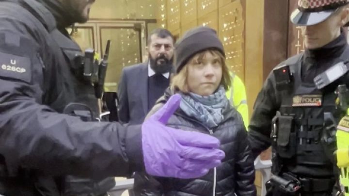 Greta Thunberg, detenida en Londres durante una protesta en apoyo a miembros de Palestine Action