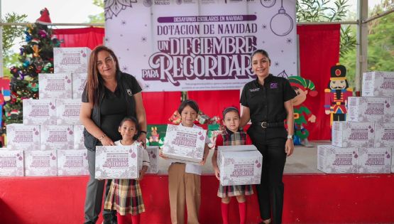 Entrega DIF Tamaulipas más de 100 mil dotaciones navideñas de desayunos escolares