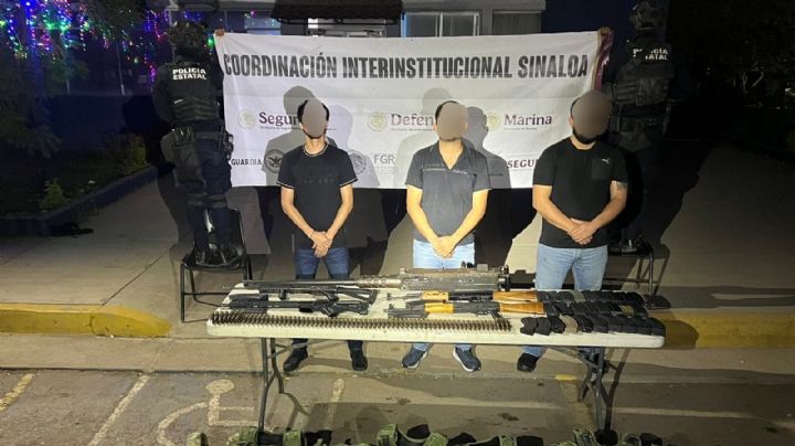 Aseguran armas y explosivos en operativos en Culiacán