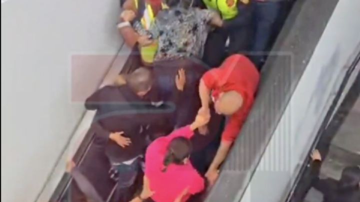 Caída masiva en las escaleras eléctricas de la estación Ciudad Deportiva del Metro; hay 12 heridos