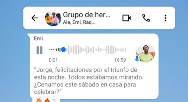 WhatsApp permitirá recibir las transcripciones de los mensajes de voz de manera automática