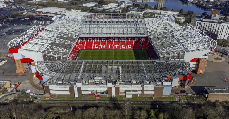 Old Trafford, estadio del Manchester United. Foto: AP