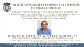 Autoridades ofrecen recompensa por Dionicio Álvarez, exfuncionario de Cuauhtémoc Blanco