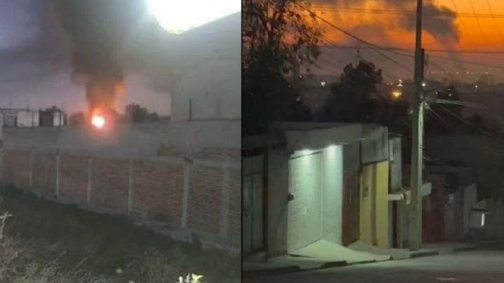 Explosión en Edomex: captan en VIDEO el incendio en Teoloyucan