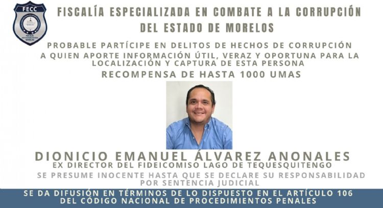 Autoridades ofrecen recompensa por Dionicio Álvarez, exfuncionario de Cuauhtémoc Blanco