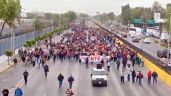 CNTE bloquea el Circuito Interior y provocan caos para llegar al AICM (Video)