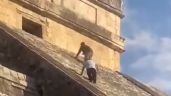 Turista alemán sube a pirámide de Chichén Itzá y visitantes lo golpean (Video)