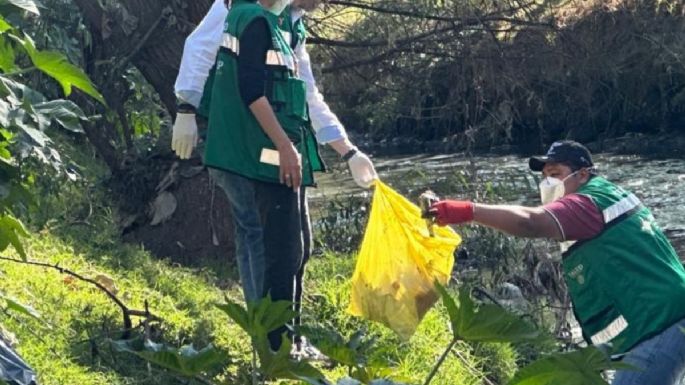 Limpian el Río Atoyac un día antes de que Sheinbaum vaya a limpiar