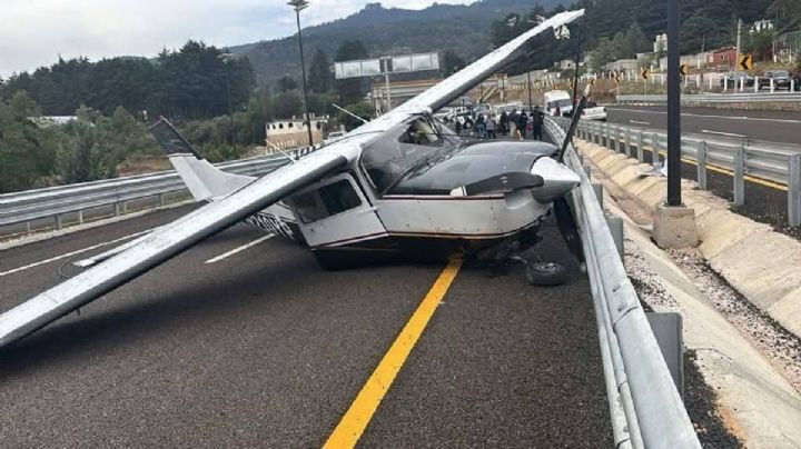 Avioneta aterriza en carretera que inaugurará mañana Sheinbaum (Video)