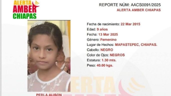 Chiapas: Hallan el cuerpo sin vida de niña de 9 de años desaparecida desde el 13 de marzo