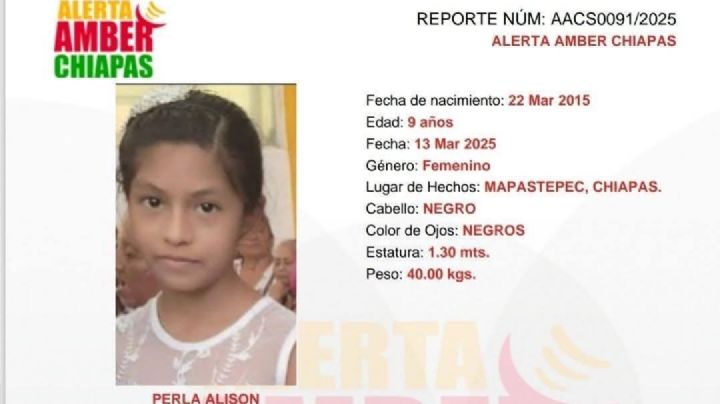 Chiapas: Hallan el cuerpo sin vida de niña de 9 de años desaparecida desde el 13 de marzo