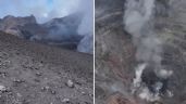 Foto ilustrativa de la nota titulada: Montañista capta impresionantes imágenes del cráter del Popocatépetl con todo y fumarola (Video)