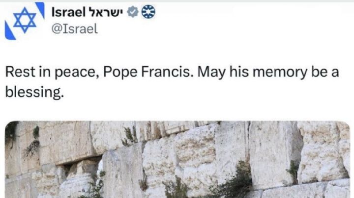 Gobierno israelí borra sus condolencias al papa Francisco por su apoyo a Palestina