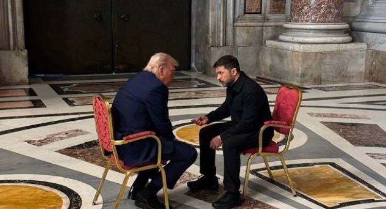 Trump y Zelenski se reunen en Roma antes del funeral del papa Francisco