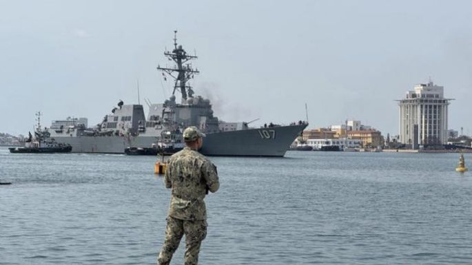 Llega a Veracruz el buque de guerra USS Gravely del gobierno de Trump; esto dijo la Marina
