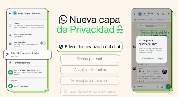 WhatsApp impide que integrantes de un chat exporten o descarguen su contenido