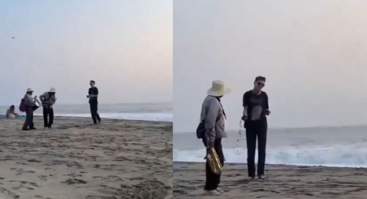 Video muestra agresión de un extranjero a músicos locales en playa de Puerto Escondido