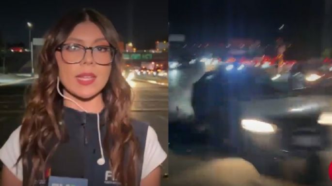Reportera y camarógrafo casi son atropellados durante una transmisión en vivo en Guadalajara (Video)
