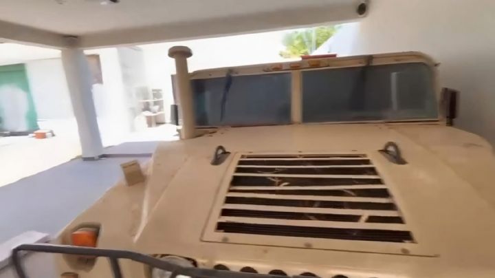 Atacan con dron a militares en Culiacán; aseguran una Hummer clonada, armas y bombas artesanales
