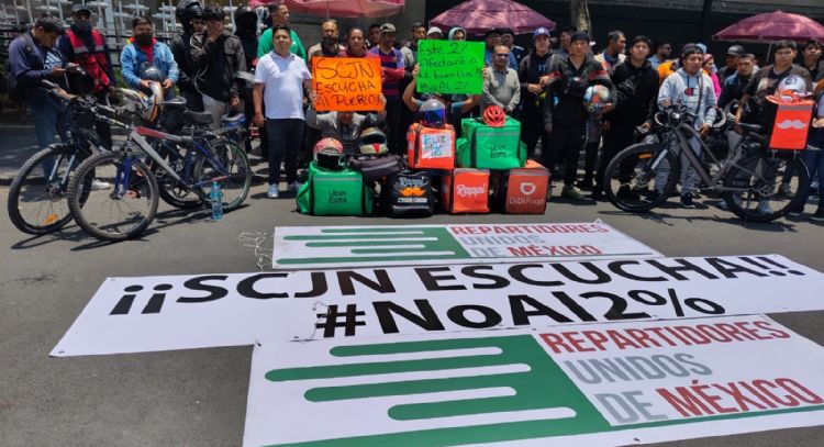 Repartidores de Uber piden a Lenia Batres anular impuesto del 2%