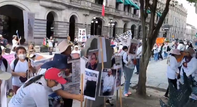 Madres buscadoras exigen a funcionarios de Puebla que “dejen de simular”