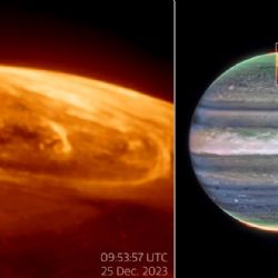 Telescopio Webb capta las brillantes auroras de Júpiter