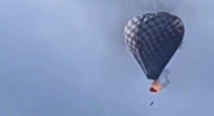 Hombre cae al vació mientras su globo aerostático se incendiaba en Zacatecas (Videos)